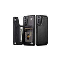 Samsung S22 Shockproof Case Card Holder 3-COMPARTMENT Flip Black_yux