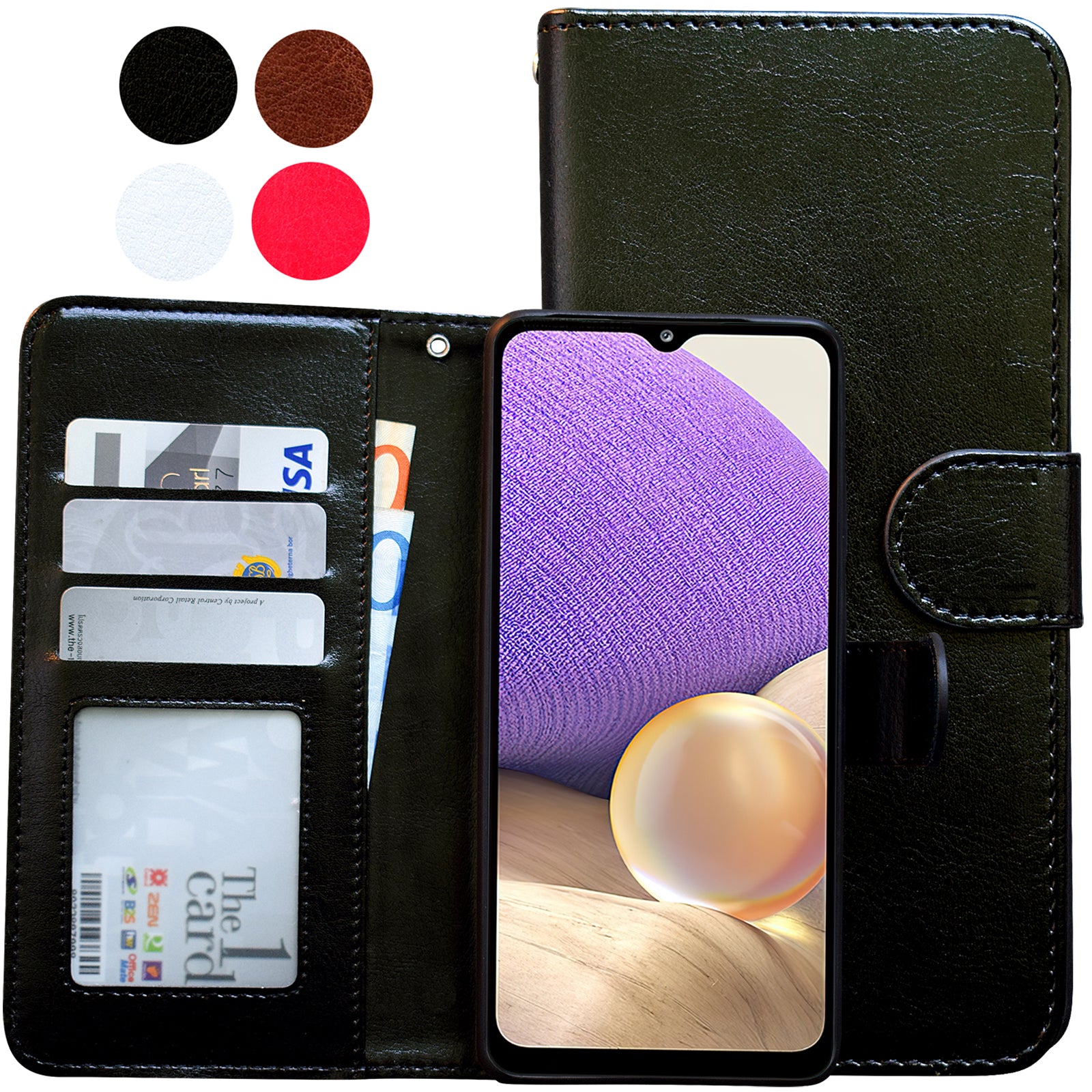 Samsung Galaxy A32 5G - Leather Case / Protection White_max White