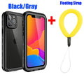 IP68 Waterproof Case for iPhone 15 14 13 12 11 Pro Max XS Max XR 7 8 RedPepper Transparent Protection Diving Underwater Swimming Outdoor Sports BK with Strap BK with Strap i-Phone 14 Pro Max