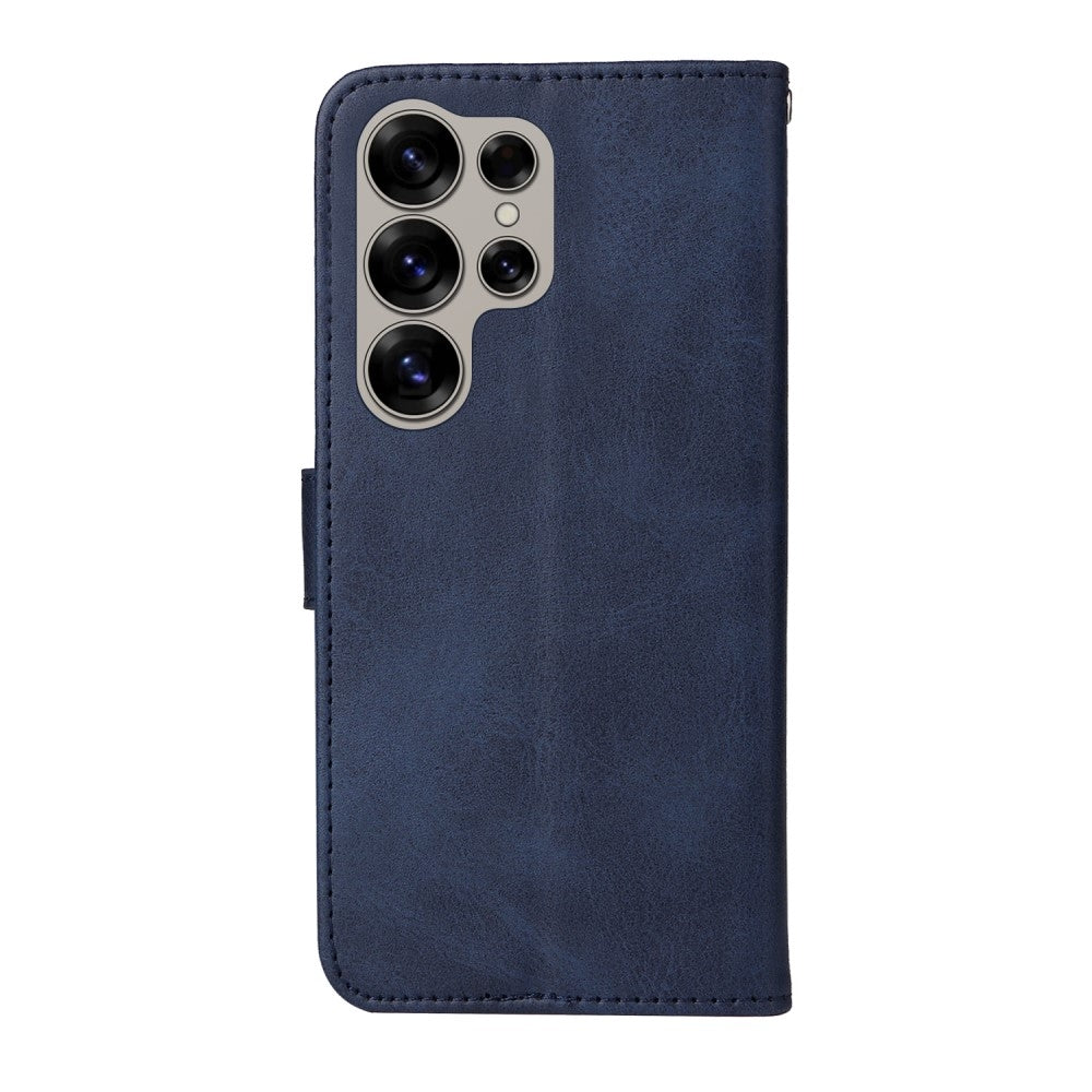 SKALO Samsung S25 Ultra PU Leather Wallet Case - Multiple Colors Blue_max Blue