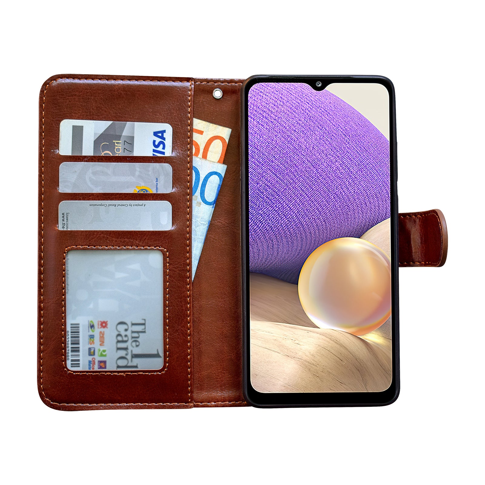 Samsung Galaxy A32 5G - Leather Case / Protection Black_max_sai Black