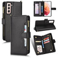 Compatible Case for Samsung Galaxy S21 5G, Magnetic Wallet, Premium Leather, Card Holder, Protective Case with Cover