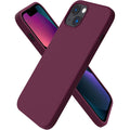 iPhone 13 Case, Liquid Silicone Case for 6.1 inch iPhone 13, Ultra Thin Case, Full Coverage Shockproof Protective Soft Case Red Red wine