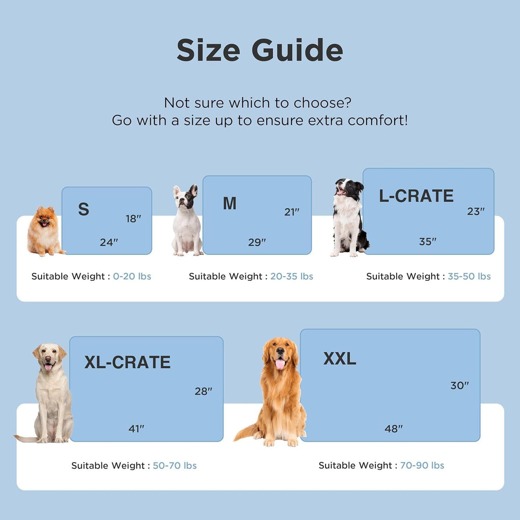 Cooling Mat Medium Size Dog - Q-Max>0.4 Thin Breathable Cooling Crate Pad Indoor for Pet with Chill Cool Fiber as Cooling Topper，Portable Washable Kennel Mat in Outdoor Summer, 29x21, Blue