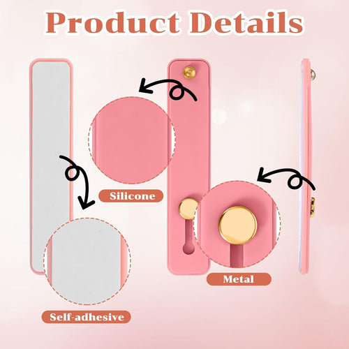 6Pcs Finger Loop Phone Grip Phone Finger Holder Universal Cell Phones Strap Grip Holder Telescopic Phones Strap Stand for Back of Loop Most Case