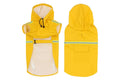 Pet Raincoat Outdoor Waterproof Dog Poncho for Small and Medium Dogs - Yellow