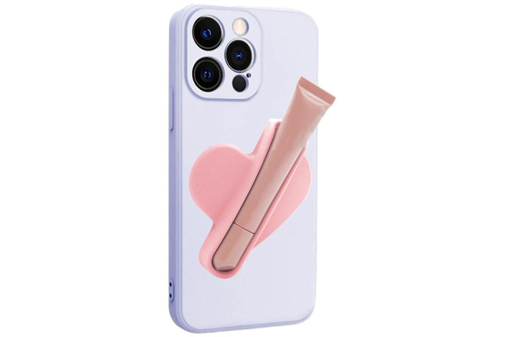 Holder for Rhode Skin Lip Lipstick Holder for Phone Case Peel and Stick Silicone Cover -Rose & Pink