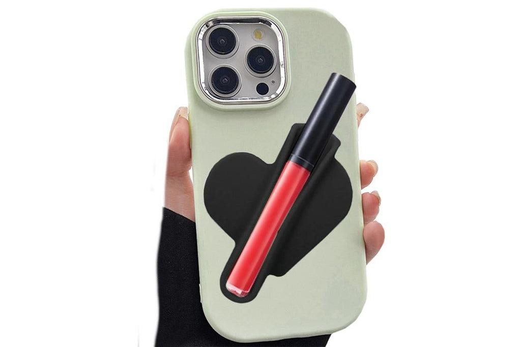 Holder for Rhode Skin Lip Lipstick Holder for Phone Case Peel and Stick Silicone Cover -White & Black