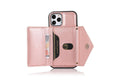 PU Leather Crossbody Phone Case Cover Wallet Card Holder for iPhone 13 Series -Rose Gold /iPhone13 Pro 6.1