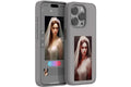 NFC E-Ink Smart Cover iPhone Ink Screen Display Digital DIY Custom Picture Phone Case -Grey /iPhone 15 Pro Max
