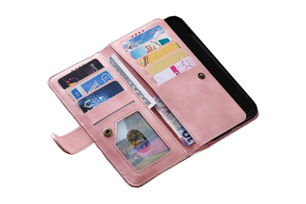 for iPhone 15 Series Case Leather Wallet Flip Cover -Pink /iPhone 15 Plus