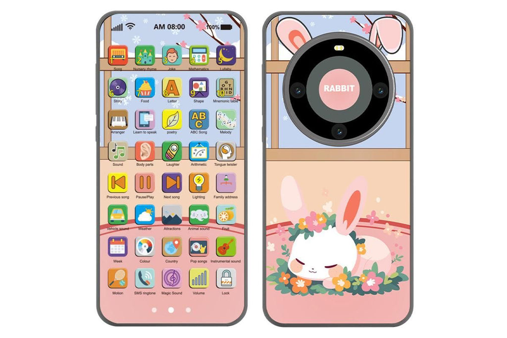 Learning Phone Toy with Over 10000 Educational Contents Touch Screen Early Education Gift for 3 year old+ - Panda
