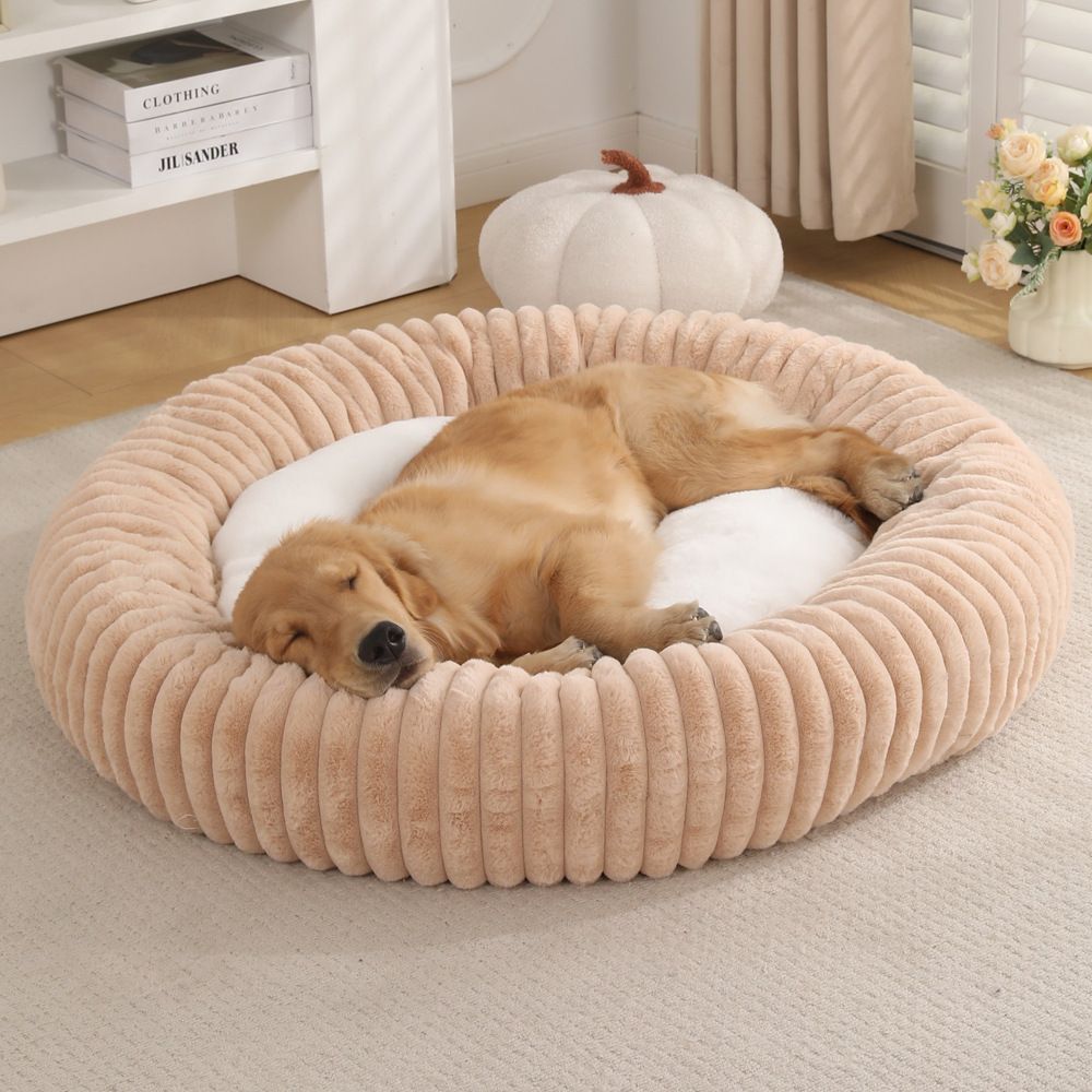 Round Warm Pet Nest Soft Circular Kennel Deep Sleep Winter Bed for Small Medium Pets