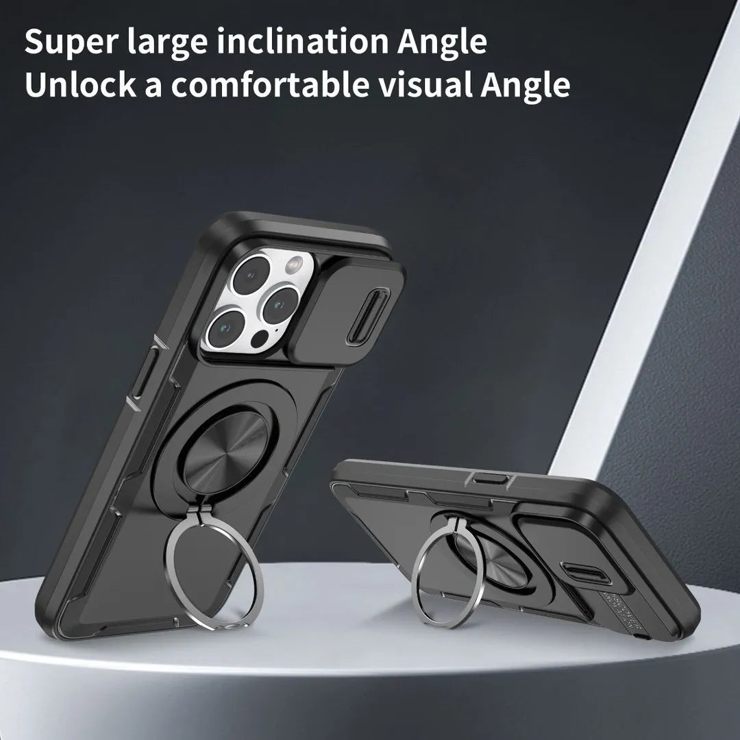 2-in-1 Magnetic Sliding Lens Case, Black for iPhone 14 Pro Max