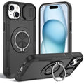 2-in-1 Magnetic Sliding Lens Case, Black for iPhone 15 Plus