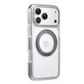 Clear MagSafe iPhone 17 Pro Max Case with 360° Rotating Ring Stand - Grey Edition