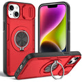2-in-1 Magnetic Sliding Lens Case, Red for iPhone 14