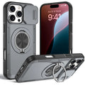 2-in-1 Magnetic Sliding Lens Case, Grey for iPhone 16 Pro