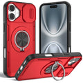 2-in-1 Magnetic Sliding Lens Case, Red for iPhone 17