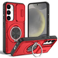 2-in-1 Magnetic Sliding Lens Case, Red for Samsung S24
