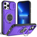 2-in-1 Magnetic Sliding Lens Case, Purple for iPhone 13