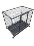 YES4PETS Medium Pet Dog Cat Bird Parrot Cage Metal Rabbit Crate Carrier Kennel Wheel & Tray