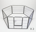 YES4PETS 2 X 6 Panel 60 cm Heavy Duty Pet Dog Puppy Cat Rabbit Exercise Playpen Fence