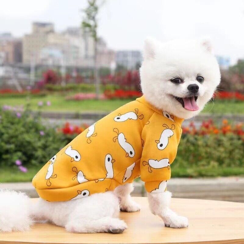 L Size Cute Pet Dog Warm Jumper Sweater Clothes Puppy Cat Knitwear Knitted Coats Winter - Green Lemon