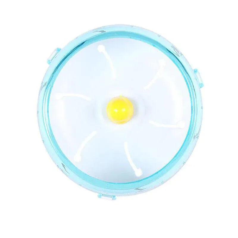 Blue Hamster Guinea Pig Running Disc Cage Accessories Running Round Wheel Pet Toys - 12CM