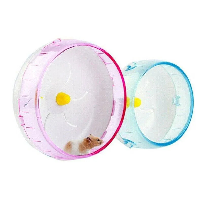 Blue Hamster Guinea Pig Running Disc Cage Accessories Running Round Wheel Pet Toys - 12CM