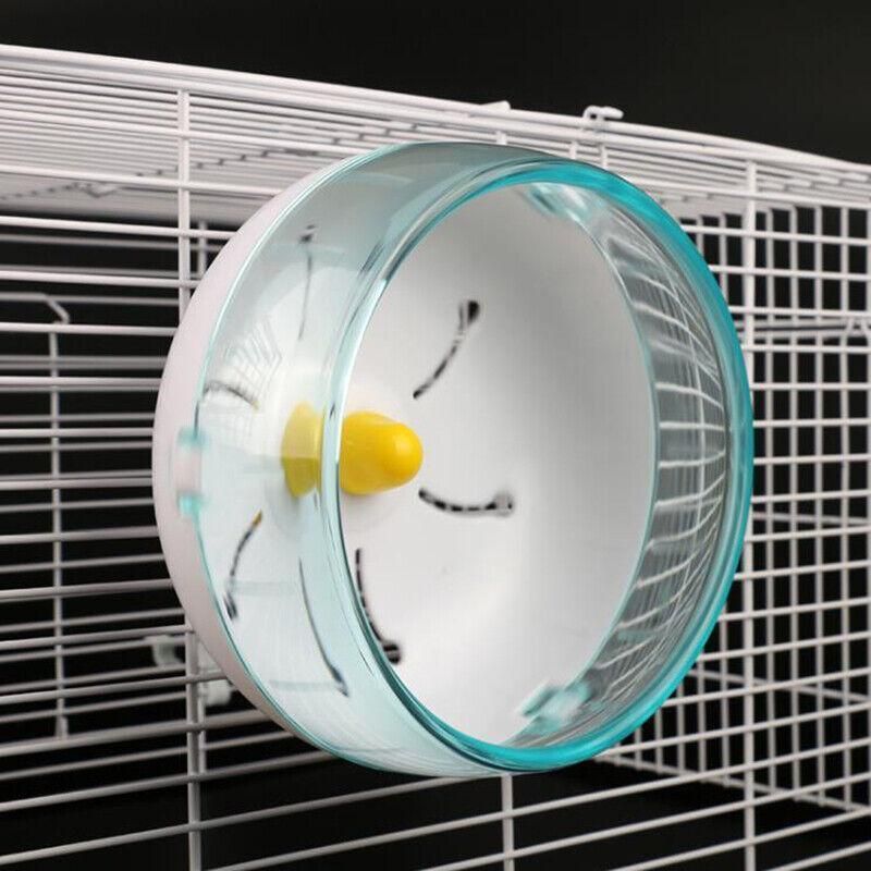 Blue Hamster Guinea Pig Running Disc Cage Accessories Running Round Wheel Pet Toys - 12CM
