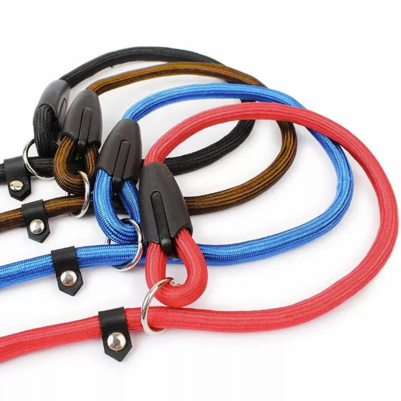 Dog Training Correction Leash Lead Cesar Puppy Pets Millan Slip Nylon Rope 10*140mm - Blue