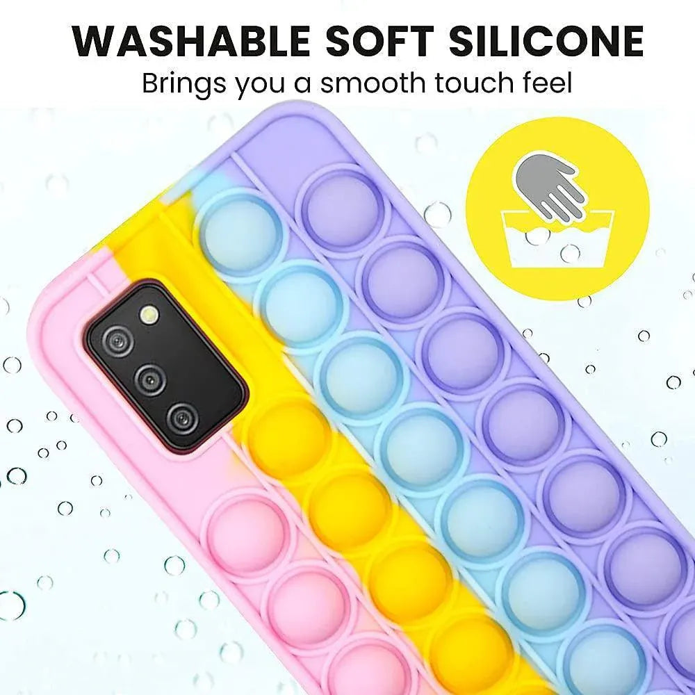 Rainbow Pop Fidget Toys Push It Bubble Phone Case For iPhone 7 8 Plus X XR 11 12 Pro Max - iPhone 11