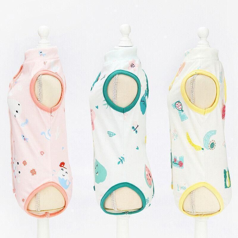 Pet Cat Postoperative Recovery Suit Pet Surgery Clothing Sterilization Weaning Pink - M(Bust: 38cm Length:27cm)