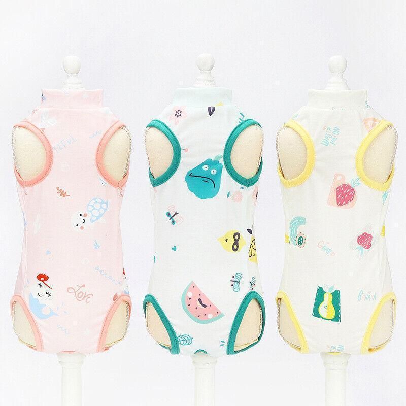 Pet Cat Postoperative Recovery Suit Pet Surgery Clothing Sterilization Weaning Pink - M(Bust: 38cm Length:27cm)
