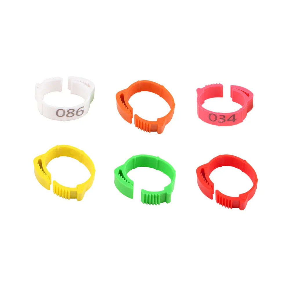 Chicken Duck Goose Leg Rings 100pcs Numbered Ankle Bands Bird ID Tags Farm Use - Green
