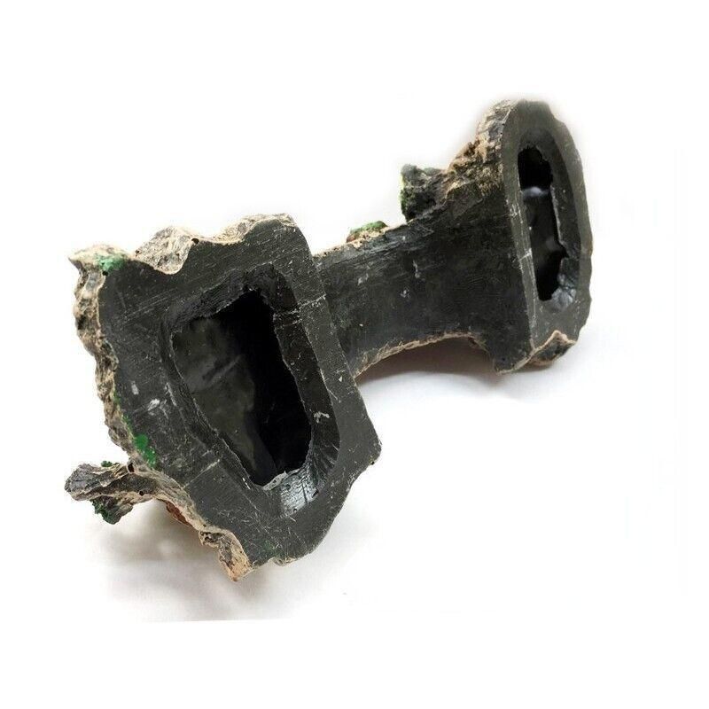 Aquarium Fish Tank Ornament Bridge Resin Rock Pavilion Tree Landscape Decoration - L:19*7*8.5CM