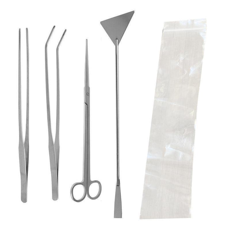 Stainless Steel Aquarium Tool Set Tweezers Scissors Spatula Kit 4 5 6PCS - Curved Scissors