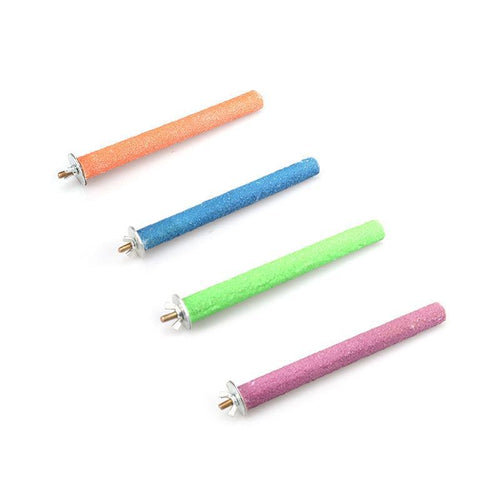 5 Sizes Colorful Pet Bird Cage Perches Stand Platform Chew Toy For Parrot Bites - 30CM