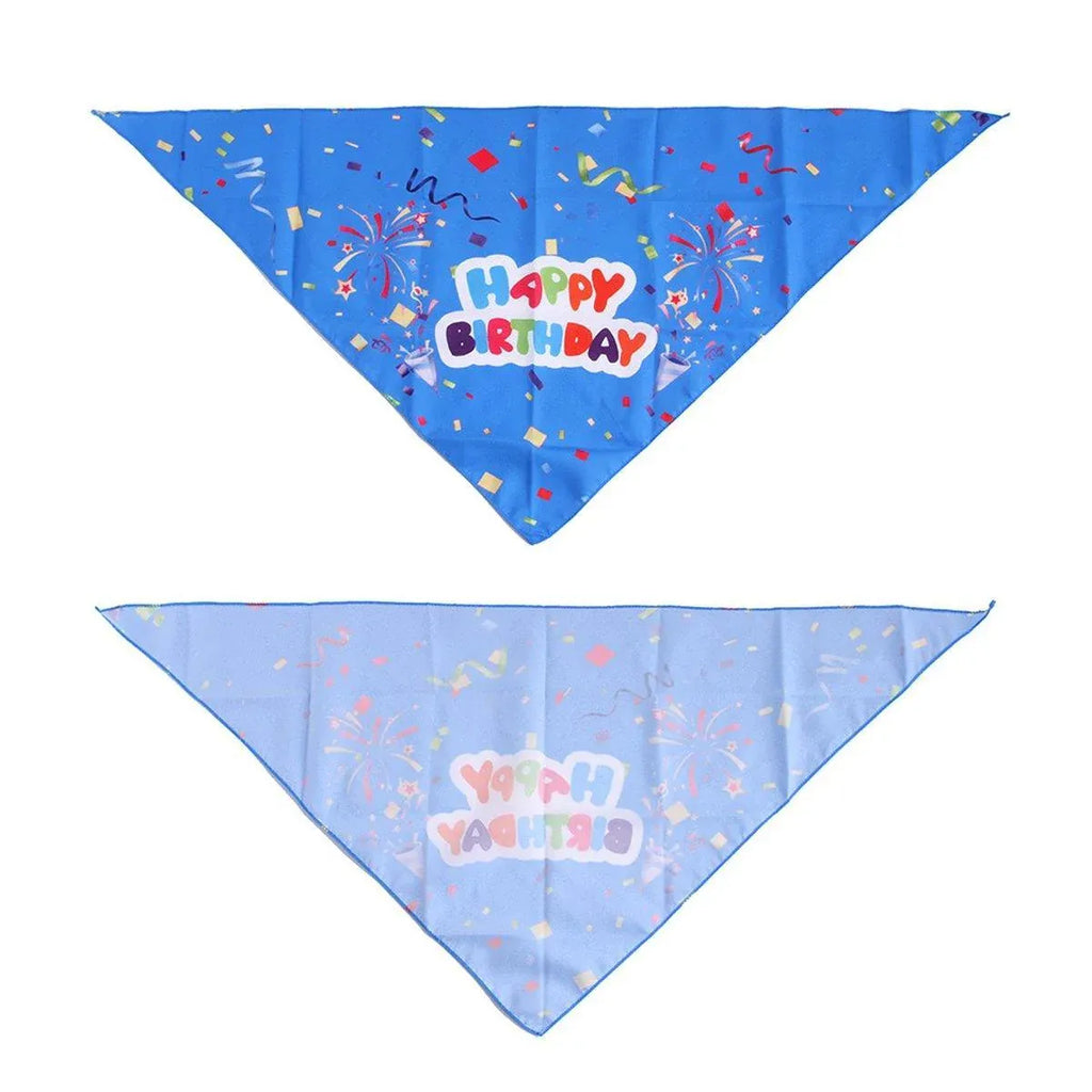 Pet Birthday Cake Hat and Triangle Towel combination Fun Party Dress Up for Pets - Pink