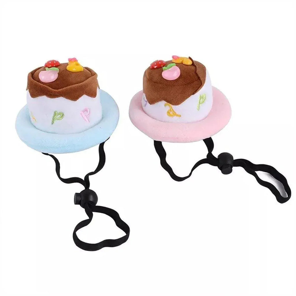 Pet Birthday Cake Hat and Triangle Towel combination Fun Party Dress Up for Pets - Pink