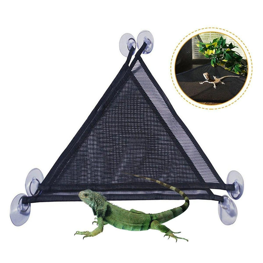 2x Reptile Hammock for Small Large Bearded Dragon Lizard Reptile Snakes Black - Small