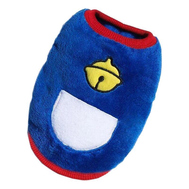 M Size Warm Winter Dog Clothes Soft Fleece Dog Jacket Pet Coat Sweater Puppy Cat Jumper - Blue Ice Cream