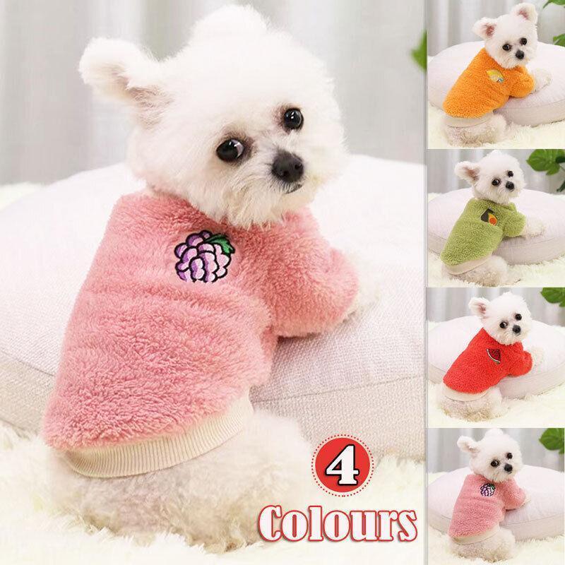XS Puppy Pet Dog Fleece Warm Jumper Sweater Coat Small Yorkie Chihuahua Cat Clothes - Pink