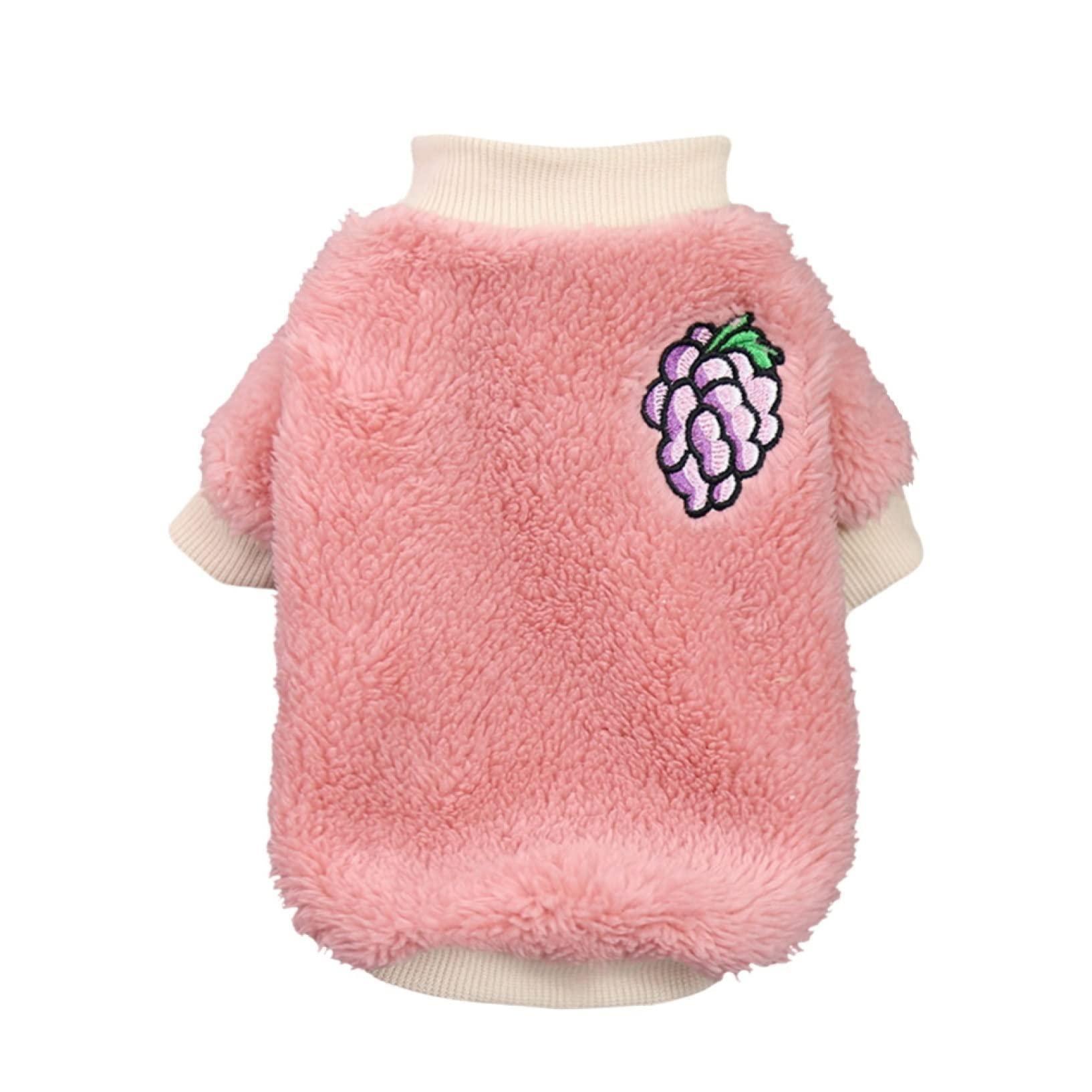 XS Puppy Pet Dog Fleece Warm Jumper Sweater Coat Small Yorkie Chihuahua Cat Clothes - Red