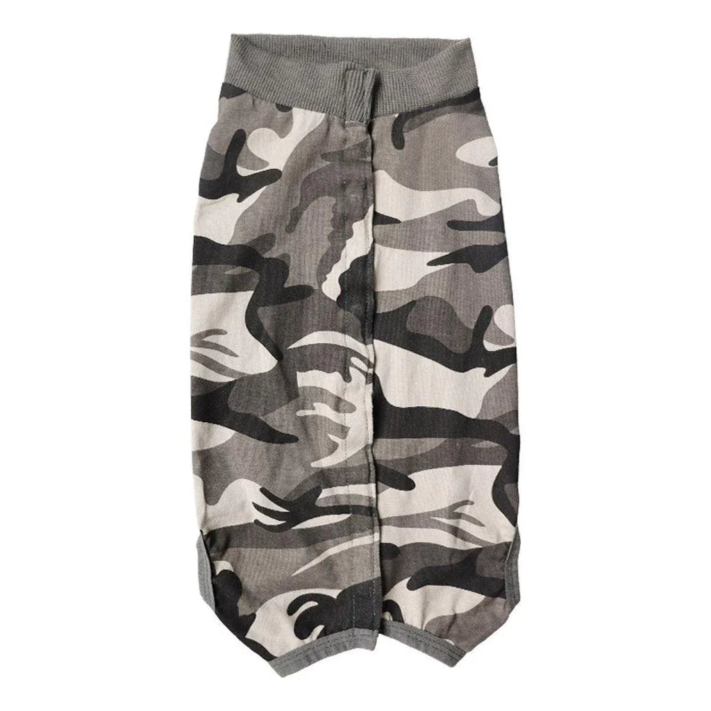 Dog Recovery Suit Anti-Lick Wound Protector Pet Clothing Post-Surgery Belly - Camouflage-XL