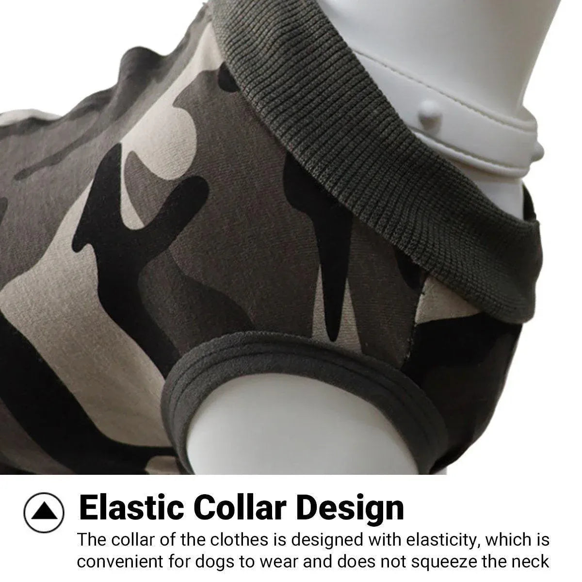 Dog Recovery Suit Anti-Lick Wound Protector Pet Clothing Post-Surgery Belly - Camouflage-XL