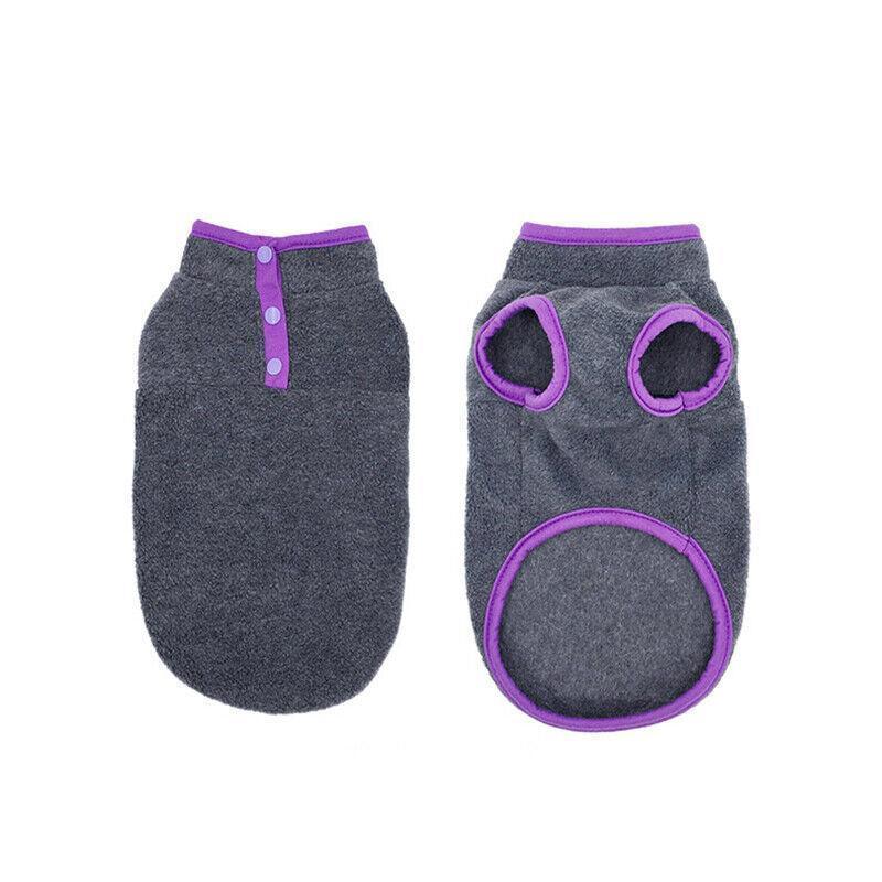 M Pet Dog Puppy Winter Warm Fleece Jumper Vest Coat Jacket Apparel Clothes Outdoor - Green