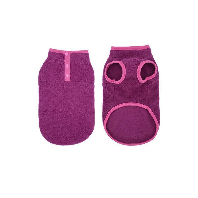 M Pet Dog Puppy Winter Warm Fleece Jumper Vest Coat Jacket Apparel Clothes Outdoor - Pink
