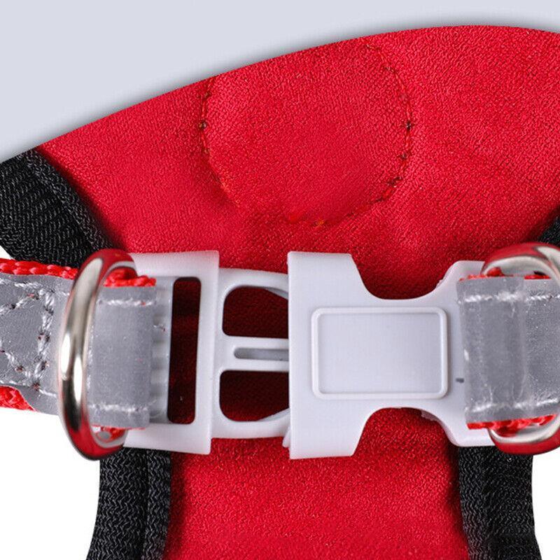 Dog Harness Cat Lead Puppy Leash Vest Mesh Breathe Adjustable Braces Small Pet Pink - L